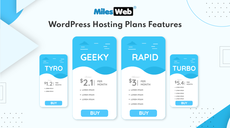 MilesWeb’s WordPress Hosting Plans & Features
